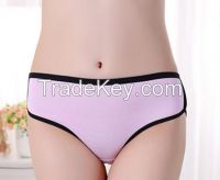 Sweet cotton panties smile expression middle waist wholesale women underwear cute design bikini girl