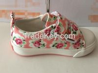 spring autumn kids canvas shoes breathable girls shoes printed 2016