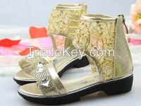 shining sequins hollow out children's sandals princess diamond girls sandals shoes