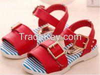 latest style girls sandals stripe casual shoes children sandals