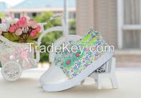 Children's canvas shoes fashion printing girls cloth shoes sneakers spring autumn