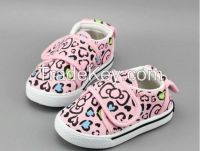 children's shoes spring autumn lovely pink leopard print soft bottom baby toddler shoes canvas girls shoes
