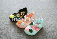 new style air holes girls jelly sandals shoes with fruit summer