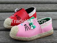 children's shoes 2016 spring autumn cartoon princess girls baby shoes with bowknot wholesale