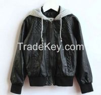 chinese winter coat baby boy  jacket leather fashion boys with hood