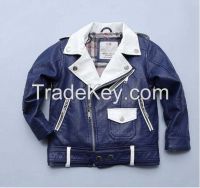 children pu coat lapel autumn lapel fashion boys pu coat