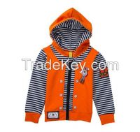 Fashion boys coats autumn unique design woolen striped color matched cool boys coats