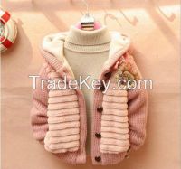 winter baby coat plus thick and velet coats for girls