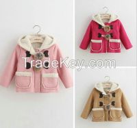 winter children coat wool warm girls coat