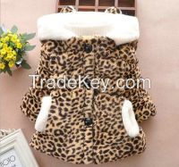 european baby clothes Leopard printed fashion baby jacket