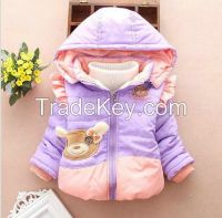 baby jacket plus thick and velet sweet baby clothes
