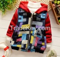 autumn letter printed,cotton hooded color linked cute fashion boys hoodies