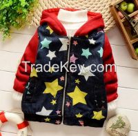 autumn design colorful star printed cute fashion girls boutique clothing