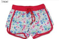 Wholesale Woman's Boxer Waterproof Swimming Shorts with Adjustable Waist Strap