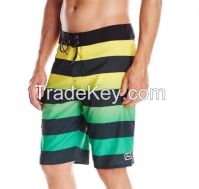 2016 Latest Design Stripes Gradient Sublimation Print Men's Beach Shorts Board Shorts