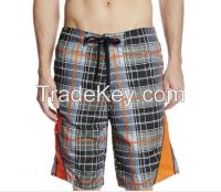 2016 custom twill polyester plaid sublimation print beach shorts board shorts