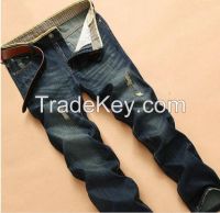 Wholesale men's denim pants men's destroyed damaged jeans