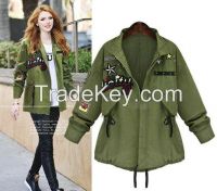 Top quality latest ladies cotton twill jackets