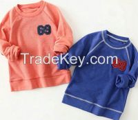 Garment factory custom pullover sweatshirt without hood wholesale