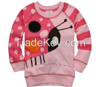 Children clothes little girls custom pullover crewneck sweatshirt wholesale