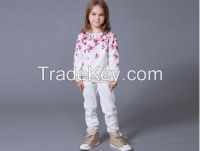 Whole Set Long Sleeves Printed Sweatshirts And Pants For Girls