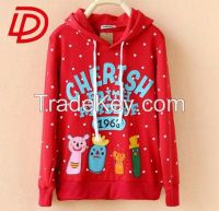 Colourful printed plain Hoodies girls casual sport pocket fitted hoodie sweatshirt teen girls clothing