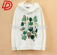 China manufacture custom printing women hoody girls casual hoodie sweatshirt the fleece clothing