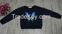 unisex warmer embroidered butterfly sweatshirt