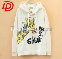 new arrival fashionable long sleeves knitted fabric spring winter girls hoodies with cap the fleece clothing