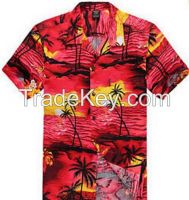 Fashion style hawaiian printed shirts for men
