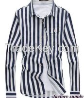 Tide male must-have classic stripes Fashion product Male comfortable shirt