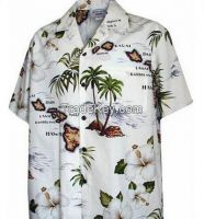 Custom men's printed hawaiian shirt, aloha shirt