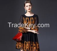 2016 latest fashion New Printed designs women chiffon short cocktail party dresses for Wholesale