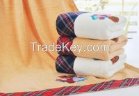 2016 hot sale high quality bath towel with bear emborideries design beach towels for wholesale