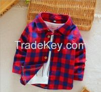 100% Cotton Fannel Checked Design Casual shirt New Style Fashion Boys  Shirt For Wholesale