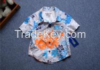 Boys Custom Clothing New Style Fashion Boys Fancy Printed Shirt For Wholesale 2016