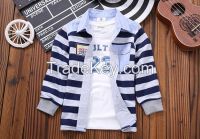 2016 baby boy shirt 2-7 years new design stripe shirt childrens clothes boys