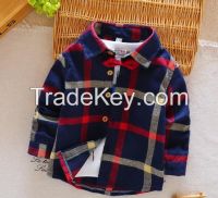 Kids Fannel checked Casual Shirt Clothing New Style Fashion Boys Shirt For Wholesale