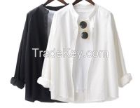 Hot Sales woman LooseFit shirt,women Plain Dyed shirt,ladies Casual shirt for Wholesale