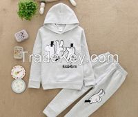 Children set with hood Newest wholesale pure cotton children clothing set for wholesale