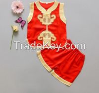 Chinese Art design Newest version cute children clothing sets for wholesale