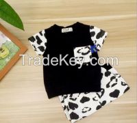 2016 Newest version cute 100% pure cotton children clothing sets for wholesale