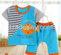 New latest version cute pure cotton children clothing sets for wholesale