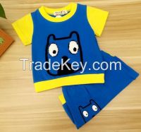 2016 New design version cute pure cotton children clothing sets for wholesale