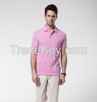 Wholesale stocks washable durable cheap cotton stripe polo t shirt men Factory