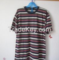 New design washable durable cheap cotton stripe t shirt men for wholesale stocks
