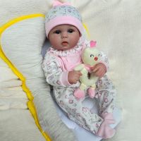 16 Inch Reborn Baby Dolls Realistic Newborn Girl Handmade Silicone Baby with Soft Weighted Body Like Real Baby