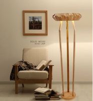 Fashionable wholesale lighting stand wood floor lamp