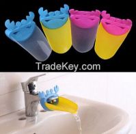 Hoge kwaliteit leuke badkamer wastafel kraan chute extender krab kinderen kids wassen handen gratis verzending