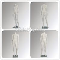 Brand new fiberglass matte white mature headless female dummy mannequin